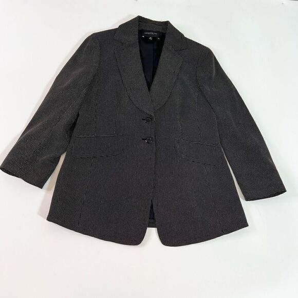 Lafayette 148 Single Breasted Blazer Women's 10 Lapel Notch Black Office Career - Picture 1 of 8